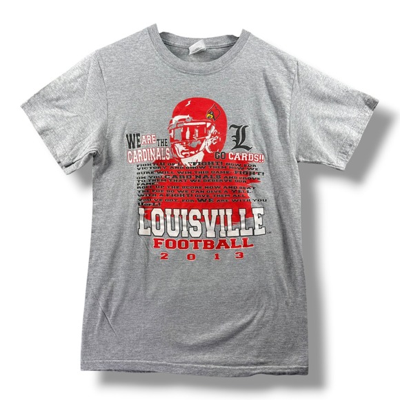 Fruit of the Loom Other - Fruit of the‎ Loom Louisville Football 2013 Cardinals T-Shirt Mens Small Gray